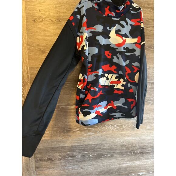 Nike hoodie boys Sz Large pullover sweatshirt Camo red white blue patriotic - Picture 4 of 7